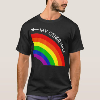 マイハーフゲイカップル虹のプライドカッコいいLGBT A Tシャツ