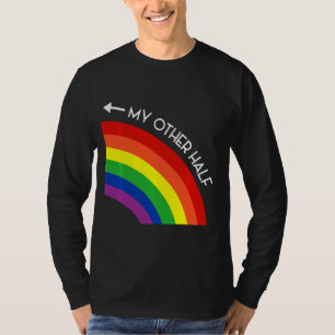 マイハーフゲイカップル虹のプライドカッコいいLGBT A Tシャツ