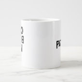 マイバイクOKおもしろいサイクリングマウンテンバイクもしくは自転車に乗る人名の追加 ジャンボコーヒーマグカップ (正面)