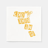 マイバイクOKサイクリングBMX MTBバイクもしくは自転車に乗る人自転車ギフト スタンダードカクテルナプキン (正面)