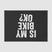 マイバイクOKバイクダーおもしろいトバイクバイクもしくは自転車に乗る人 薄葉紙 (正面)