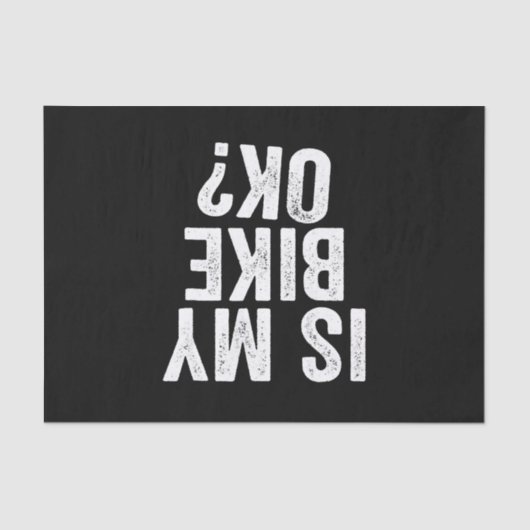 マイバイクOKバイクダーおもしろいトバイクバイクもしくは自転車に乗る人 薄葉紙 (正面)