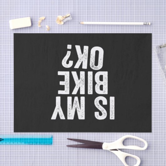 マイバイクOKバイクダーおもしろいトバイクバイクもしくは自転車に乗る人 薄葉紙 (クラフト)