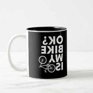 マイバイクOKマウンテンおもしろいバイク ツートーンマグカップ