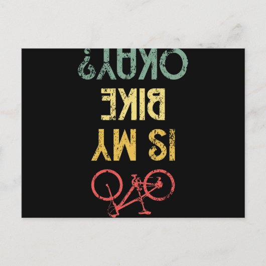 マイバイクOKレトロ自転車駆動ヴィンテージ ポストカード (正面)