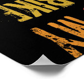 マイバイクOKレトロBMXサイクリングオールドスクールバイクもしくは自転車に乗る人 ポスター (角)