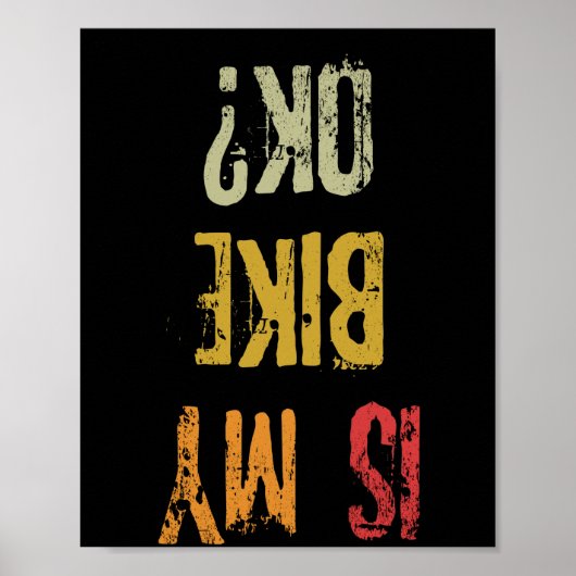 マイバイクOKレトロBMXサイクリングオールドスクールバイクもしくは自転車に乗る人 ポスター (正面)