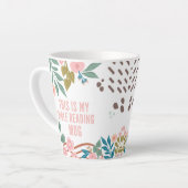 マイバイブル読のフローラ抽象芸術名前をカスタムする カフェラテマグ (左アングル)