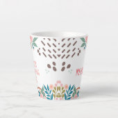 マイバイブル読のフローラ抽象芸術名前をカスタムする カフェラテマグ (正面)