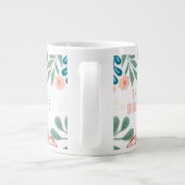 マイバイブル読のフローラ抽象芸術名前をカスタムする ジャンボコーヒーマグカップ (裏面)