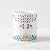 マイバイブル読のフローラ抽象芸術名前をカスタムする ジャンボコーヒーマグカップ (正面)