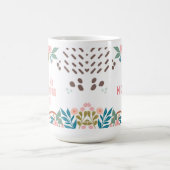 マイバイブル読のフローラ抽象芸術名前をカスタムする モーフィングマグカップ (中央)