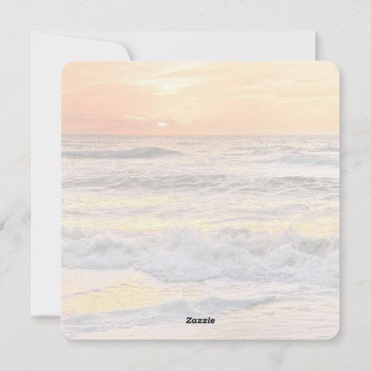 『マイバイブル』キリスト教の詩とサンセットビーチ シーズンカード (裏面)