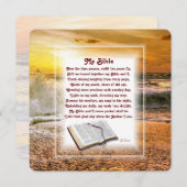 『マイバイブル』キリスト教の詩とサンセットビーチ  シーズンカード (正面/裏面)