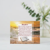 『マイバイブル』サンセットビーチのキリスト教詩 シーズンポストカード (スタンド正面)