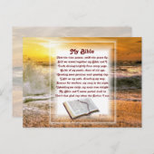 『マイバイブル』サンセットビーチのキリスト教詩 シーズンポストカード (正面/裏面)