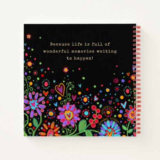 マイバケット一覧フラワーブックおもしろいフローラ カラフル ノートブック (裏面)