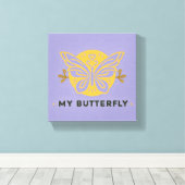 マイバタフライキャンバスウォールアート キャンバスプリント (インサイチュ (ウッドフロア))