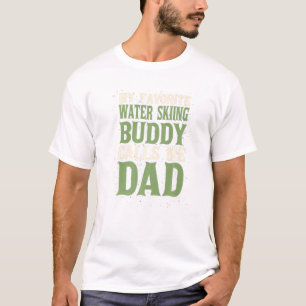 マイバディお気に入りのウォータースキーパパケーブルスキーDa Tシャツ