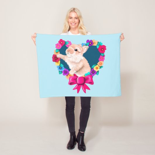 マイバニーバレンタイン フリースブランケット (インサイチュ)