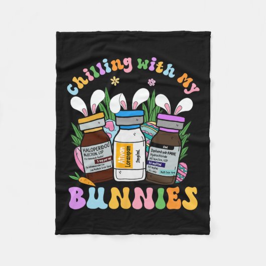 マイバニーIcu B52メッドSurgナースEaで肌寒い フリースブランケット (正面)