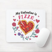 マイバレンタインはピザ招待状磁石 マウスパッド (マウス)