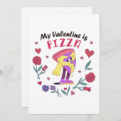 マイバレンタインはピザ招待状 シーズンカード (正面/裏面)