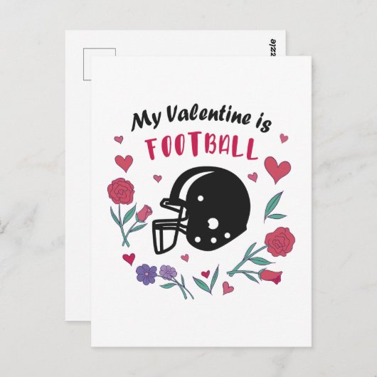 マイバレンタインズサッカー招待状 ポストカード (正面/裏面)