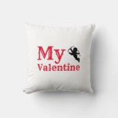 マイバレンタインタイポグラフィバレンタイン クッション (正面)