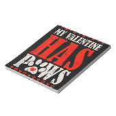 マイバレンタインデーおもしろい犬 ノートパッド (回転)