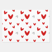 マイバレンタインニットハート ラッピングペーパーシート (正面2)