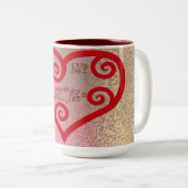 マイバレンタインハート ツートーンマグカップ (正面右)