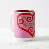 マイバレンタインハート ツートーンマグカップ (正面左)