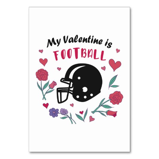 マイバレンタイン招待状はがき テーブルナンバー (正面)