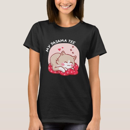 マイパジャマティーキャット Tシャツ (正面)