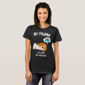 マイパジャマ – 10%コットン、90%ビーグル髪 Tシャツ (正面フル)