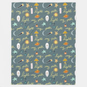 マイパスを照らす フリースブランケット (正面)