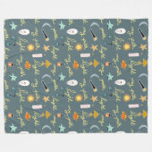 マイパスを照らす フリースブランケット (正面(横))