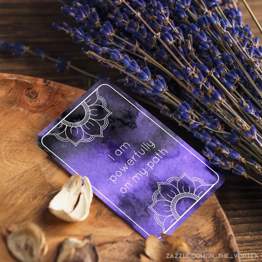 マイパスパープルウォーターカラー確認カード 招待状