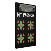 マイパッションホワイトカラーカスタム文字マレーフォント ミニクリップボード (アングル)