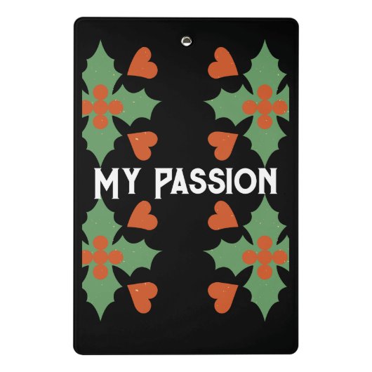 マイパッションホワイトカラーカスタム文字マレーフォント ミニクリップボード (裏面)