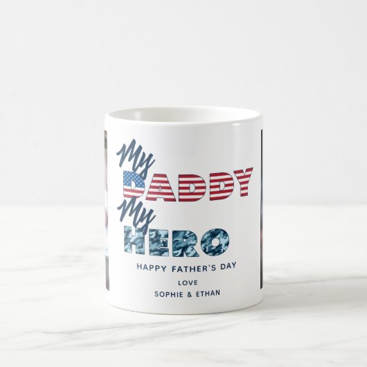 マイパディマイヒーロー軍隊パパの日2写真 コーヒーマグカップ (中央)