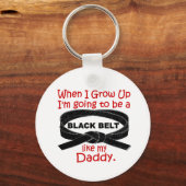 マイパパのような空手ブラックベルト1 キーホルダー (正面)