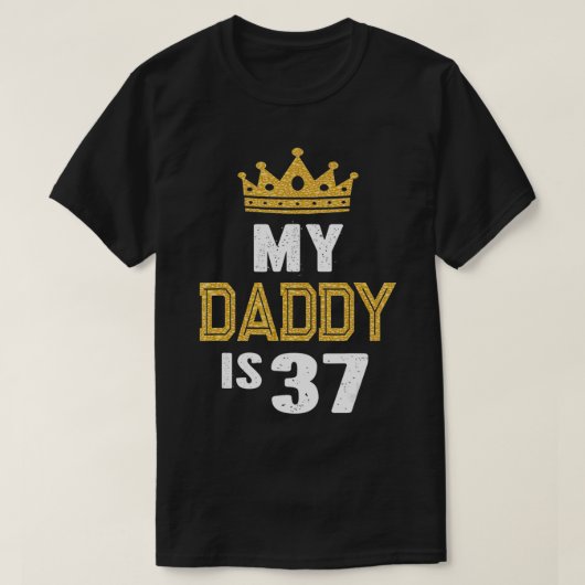 マイパパは37歳37パパの誕生日ギフト Tシャツ (デザイン正面)