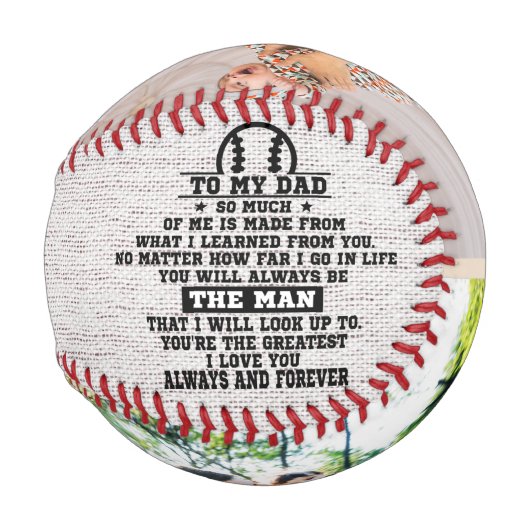 マイパパカスタム2素朴フォトコラージュ 野球ボール (裏面左)