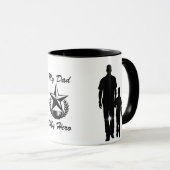マイパパマイヒーローシルエット11oz マグカップ (正面右)
