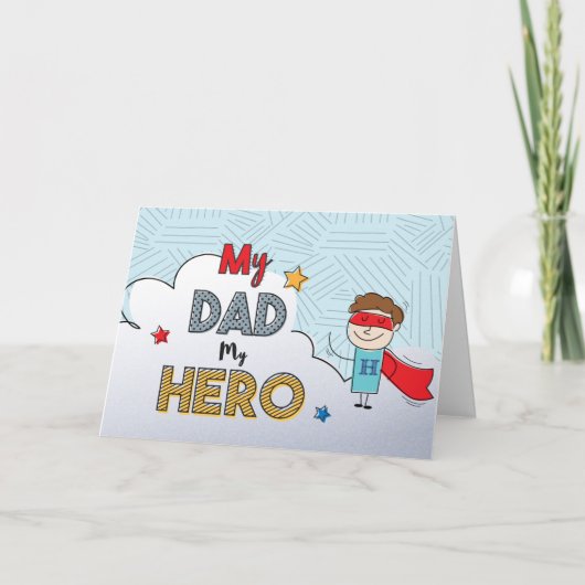 マイパパマイヒーロー父の日 カード (正面)