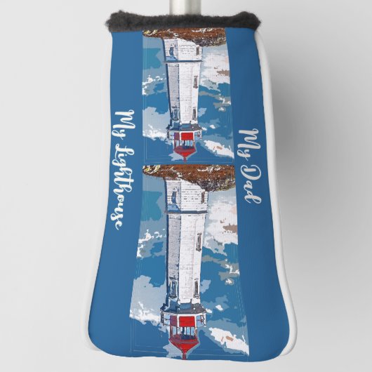 マイパパマイライトハウス最高のパパエバーゴルフヘッドカバー ゴルフヘッドカバー (回転90)