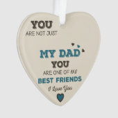 マイパパマイ最高のフレンドアクリルハートオーナメント オーナメント (正面)