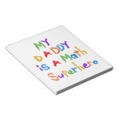 マイパパ数学スーパーヒーローTシャツとギフト ノートパッド (アングル)